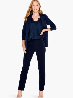 Cheap NIC+ZOE Work It Straight Leg Trouser Dark Indigo