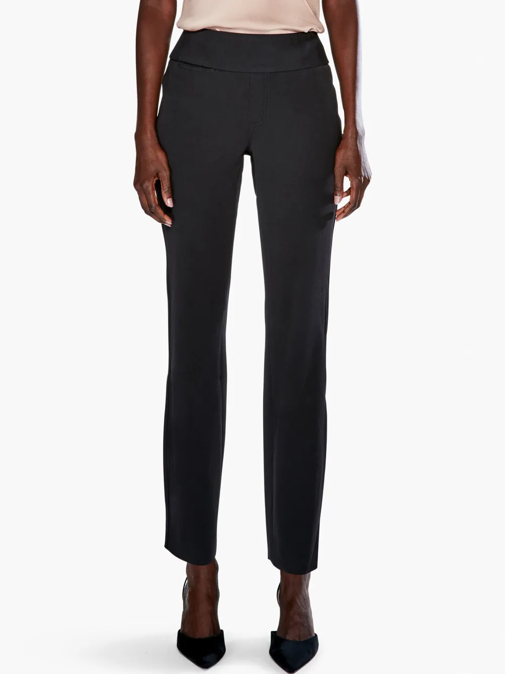 Cheap NIC+ZOE Work It Straight-Leg Trouser Black Onyx
