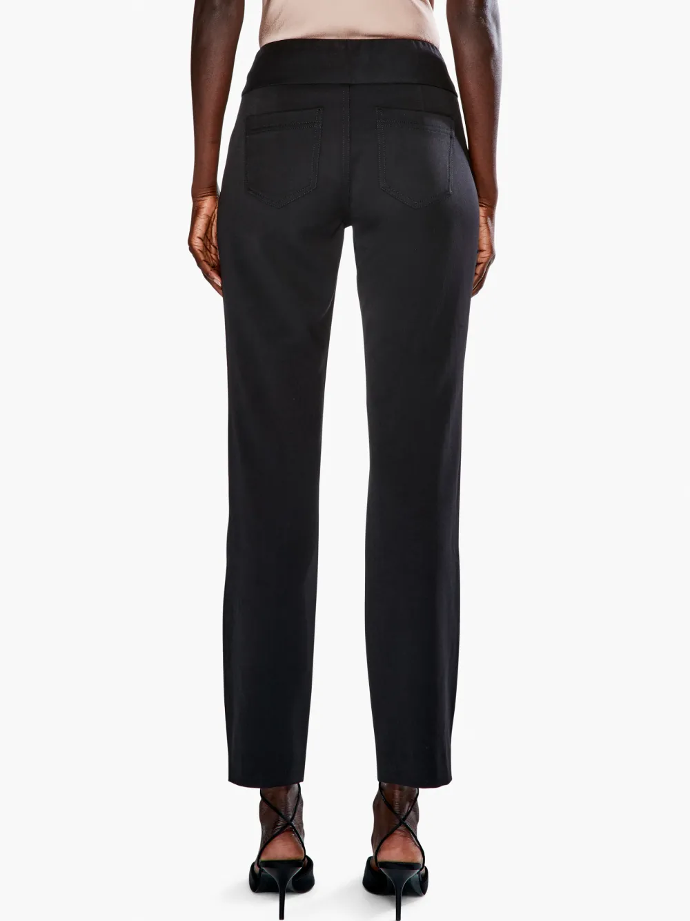 Cheap NIC+ZOE Work It Straight-Leg Trouser Black Onyx