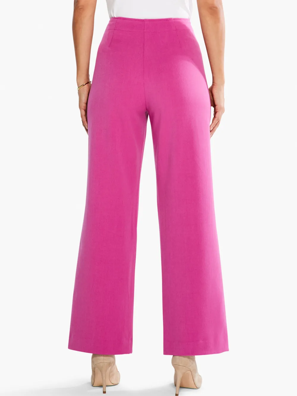 Sale NIC+ZOE Work It Wide Leg Pocket Trouser Orchid Petal