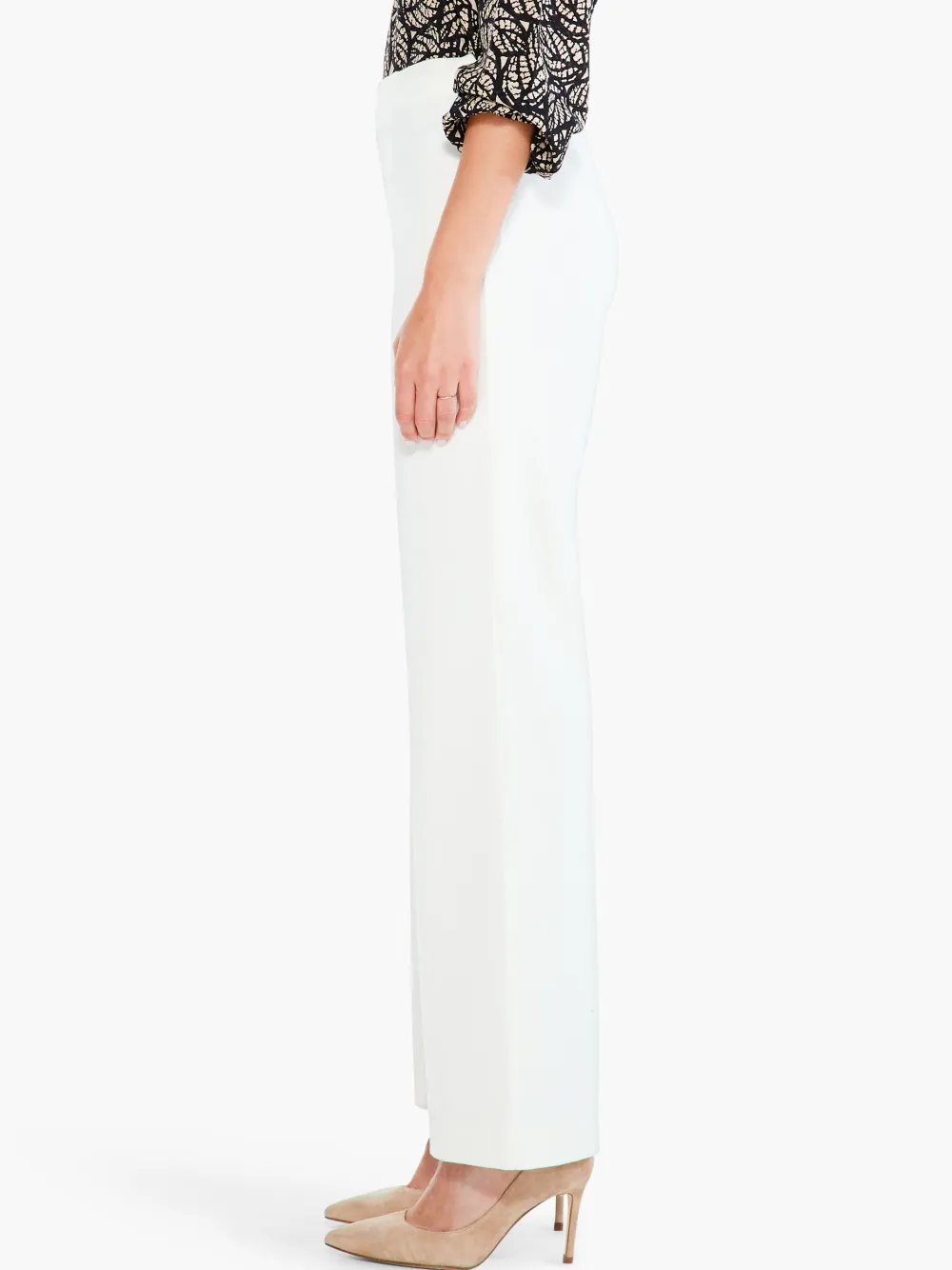 Sale NIC+ZOE Work It Wide-Leg Trouser Cream