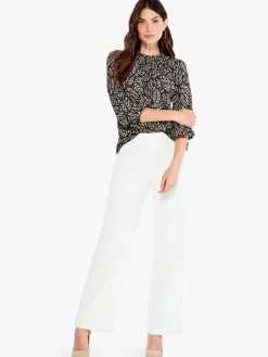 Sale NIC+ZOE Work It Wide-Leg Trouser Cream